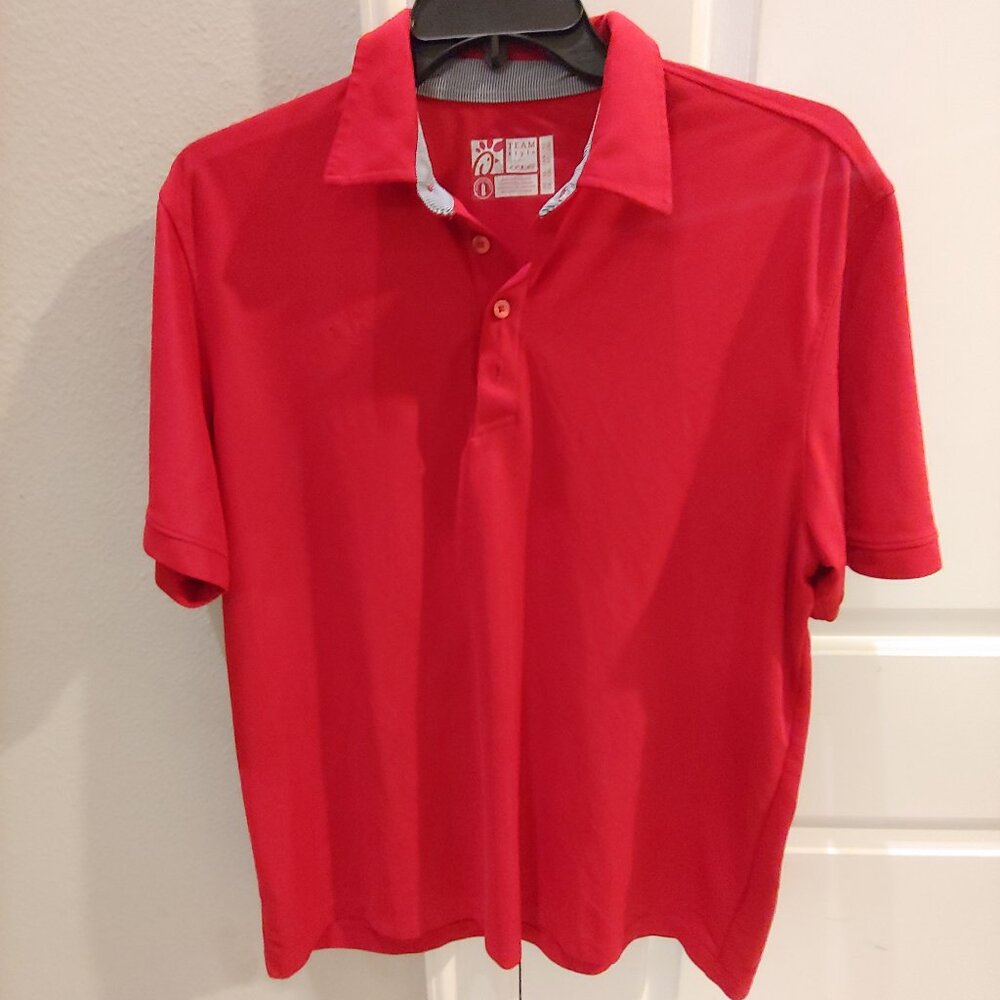 Chick-Fil-A Oobe Men’s Red Employee Polo Shirt Uniform Size XL